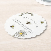 Bumble Bee Verjaardagsfeest Custom Onderzetter (Gekanteld)