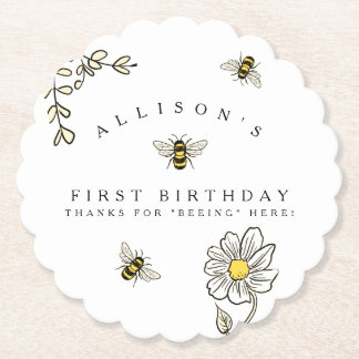 Bumble Bee Verjaardagsfeest Custom Onderzetter
