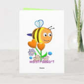 Bumble Bee verjaardagskaart Kaart (Achterkant)