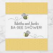 Bumble Bee Vin Étiquette / Grey and Yellow Bees (Étiquettes simples)