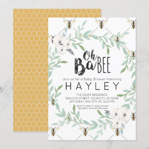 Bumble Bee Vintage Moeder om Bij te zijn Shower Ui Kaart