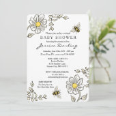 Bumble Bee Virtual Baby Shower Invitations (Debout devant)