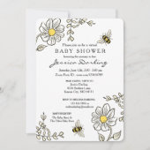 Bumble Bee Virtual Baby Shower Invitations (Devant)