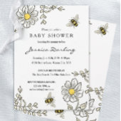 Bumble bee Virtual Baby Shower-uitnodigingen Kaart