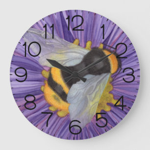 Bumble Bee Wall Clock Honey Bee Aster Grote Klok