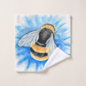 Bumble Bee Waterverf Art Bad Handdoek (Wasdoekje)