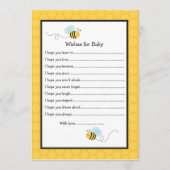 Bumble Bee Wishes for Baby Advice Kaarten (Voorkant)