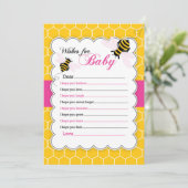 Bumble Bee Wishes for Baby Kaart (Staand voorkant)