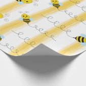 Bumble Bee Wrapping Paper Fly Honey Bee Gift Wrap Cadeaupapier (Hoek)