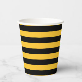 Bumble Bee Yellow and Black Bee Thmed Papieren Bekers