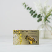 Bumble Bee Yellow Flower Visitekaartje (Staand voorkant)