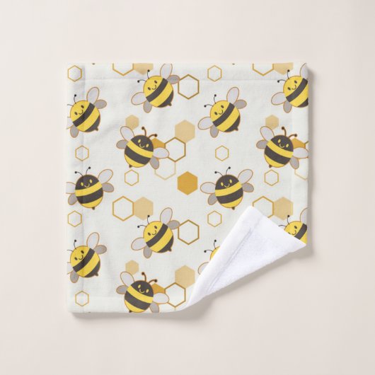Bumble Bees and Honeycomb (Gant de toilette)