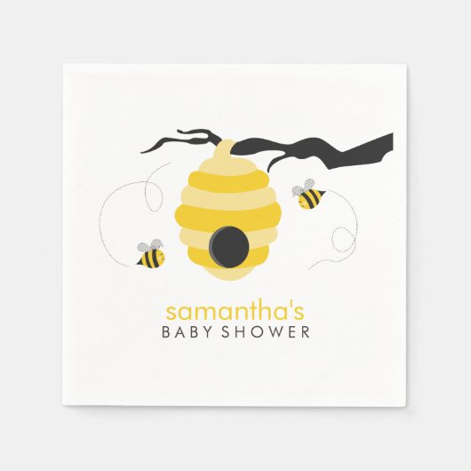 Bumble Bees Baby shower Servetten (Voorkant)