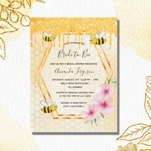 Bumble bees bruid om gouden uitnodiging te worden