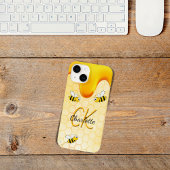 Bumble bees honingraat honingraat druppelmonogram Case-Mate iPhone case