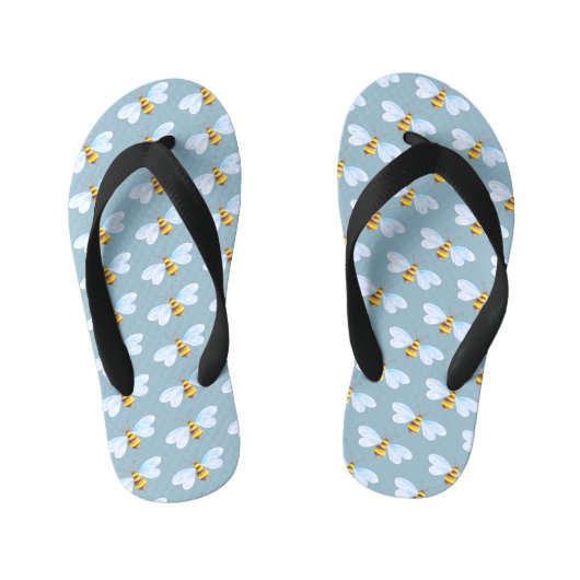 Bumble bees Waterverf kunst teenslippers (Voetbed)