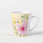 Bumble bees yellow honeycomb roze bossbaba latte mok (Rechts)