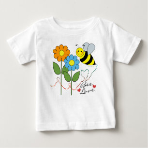 Bumble bei met bloemen bijenliefde