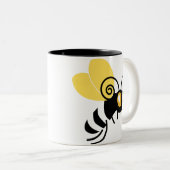 Bumble bei tweekleurige koffiemok (Voorkant rechts)