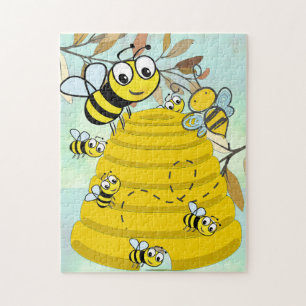 Bumble bijen and Hive Photo Puzzle Legpuzzel