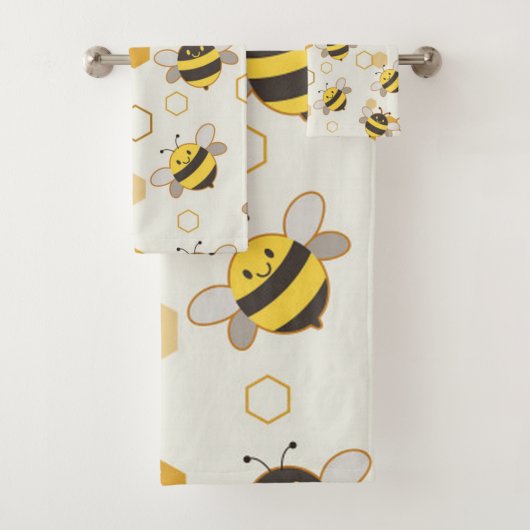 Bumble bijen en Honeycomb Bad Handdoek (Insitu)