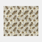 Bumble bijen fleece deken (Voorkant (Horizontaal))