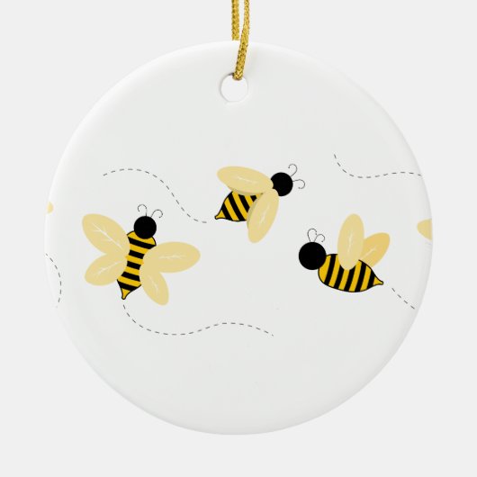 Bumble bijen keramisch ornament (Voorkant)