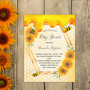 Bumble bijen zonnebloemen moeder op bijen baby sho briefkaart