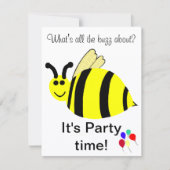 Bumble Bumble Bee Party Ballons Invitations (Devant)