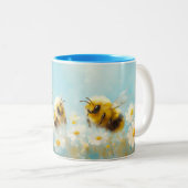 Bumble Fluffy Bees Mug à deux tons (Devant droit)