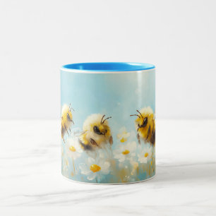 Bumble Fluffy Bees Mug à deux tons