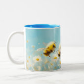 Bumble Fluffy Bees Mug à deux tons (Gauche)