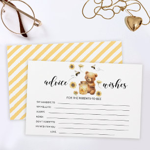 Bumble honey bee baby shower advies wenskaart briefpapier