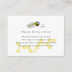 Bumble / Honey Bee Daisy White Gelieve een boek te Informatiekaartje