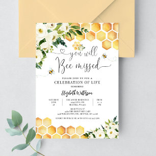 Bumble Honey Bee Herdenking van het Leven Herdenki Kaart