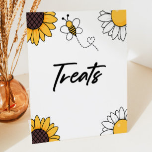 Bumble Honey Bee Zonnebloemen Treats Feestbord Reclamebord Met Voetstuk