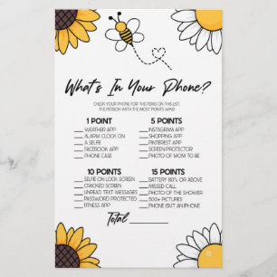 Bumble honing bij in je telefoon Baby shower spel Briefpapier