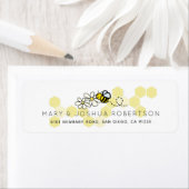 Bumble / Miel Bee & Daisy Étiquette de adresse bla (En situation)