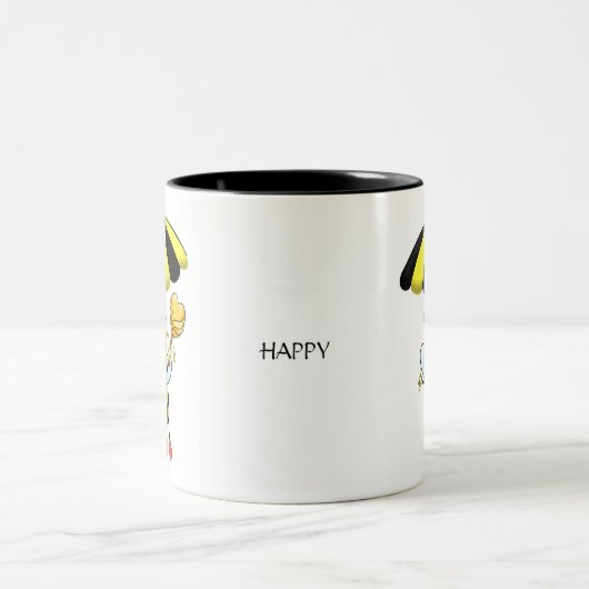 Bumble mignonne Bee Mug café à deux tons (Centre)