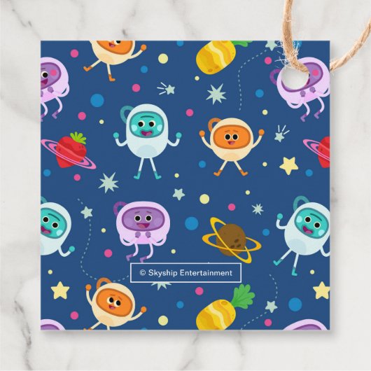 Bumble Nums Space Verjaardag Bedankt Bedankjes Labels (Achterkant)