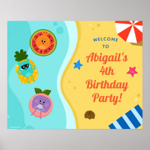 Bumble Nums Summer Birthday Welkom Poster