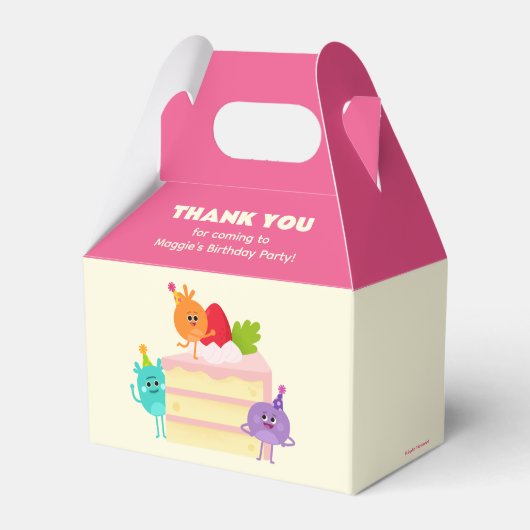 Bumble Nums Verjaardagstaart Bedankt Bedankdoosjes (Voorkant Zijde)