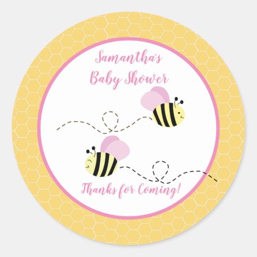 Bumble rose jaune Abee Faveur Sticker (Devant)