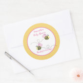 Bumble rose jaune Abee Faveur Sticker (Enveloppe)