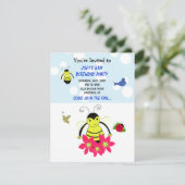 Bumble Whimsical Bee Anniversaire Fête Invitation (Debout devant)