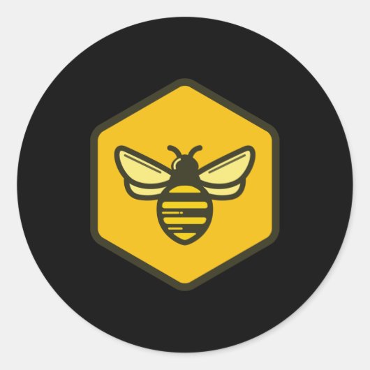 Bumblebee afbeelding ronde sticker (Voorkant)