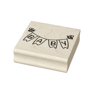 Bumblebee Baby Banner Rubberstempel