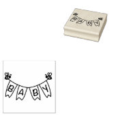 Bumblebee Baby Banner Rubberstempel (Gestempeld)