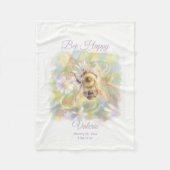 Bumblebee Baby Blanket | Nature Gift Fleece Deken (Voorkant)