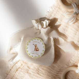 Bumblebee baby douche bedankt ronde sticker